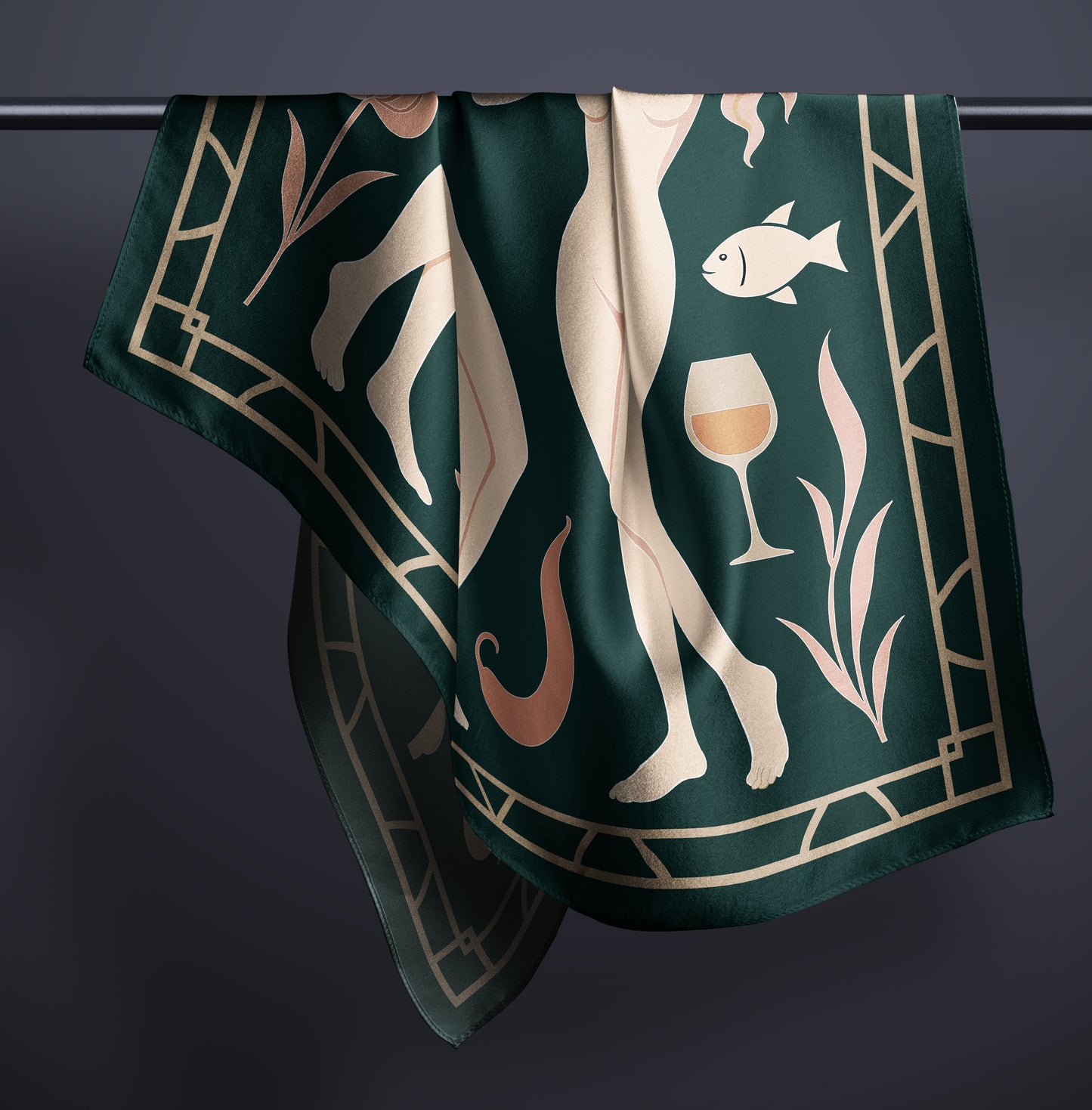 'Blush Muse' Silk scarf