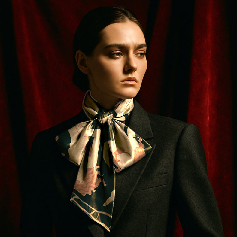 'Blush Muse' Silk scarf