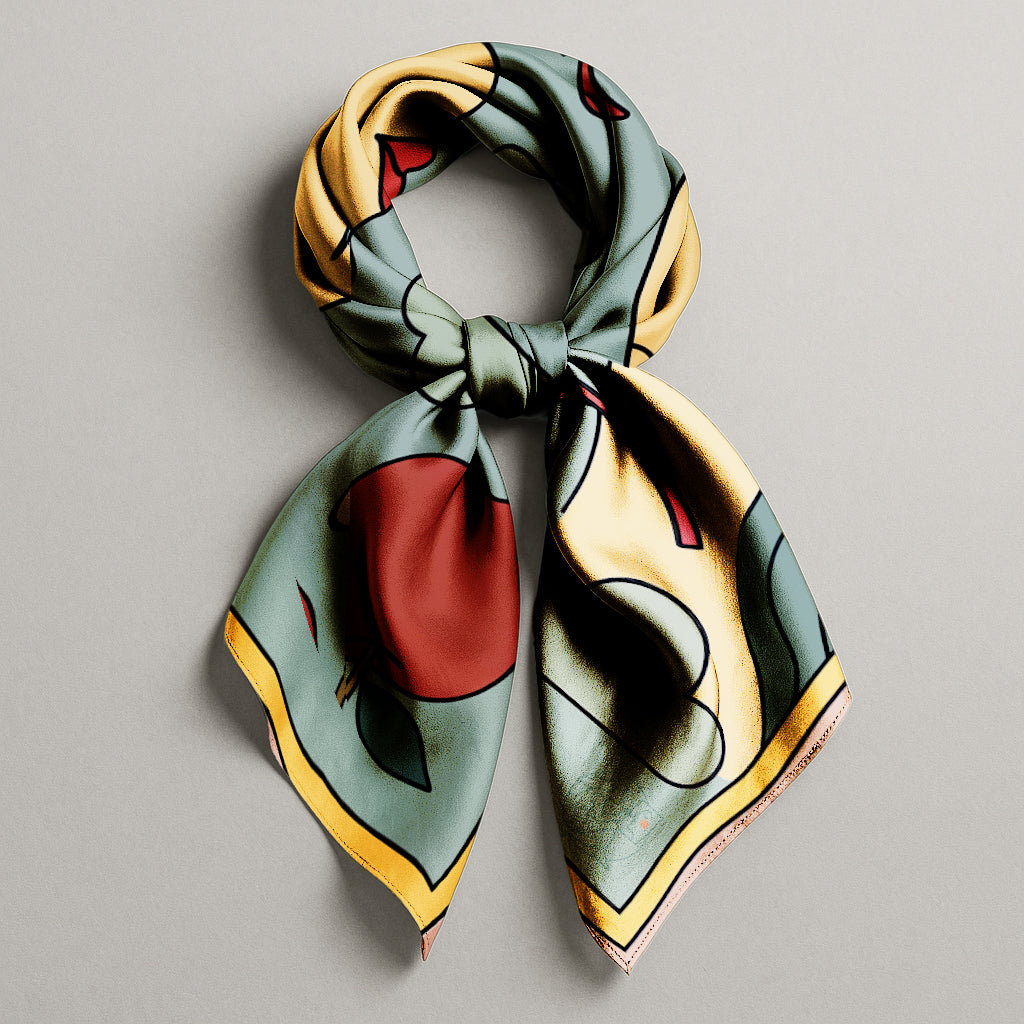 'Cloud Kiss' Silk scarf