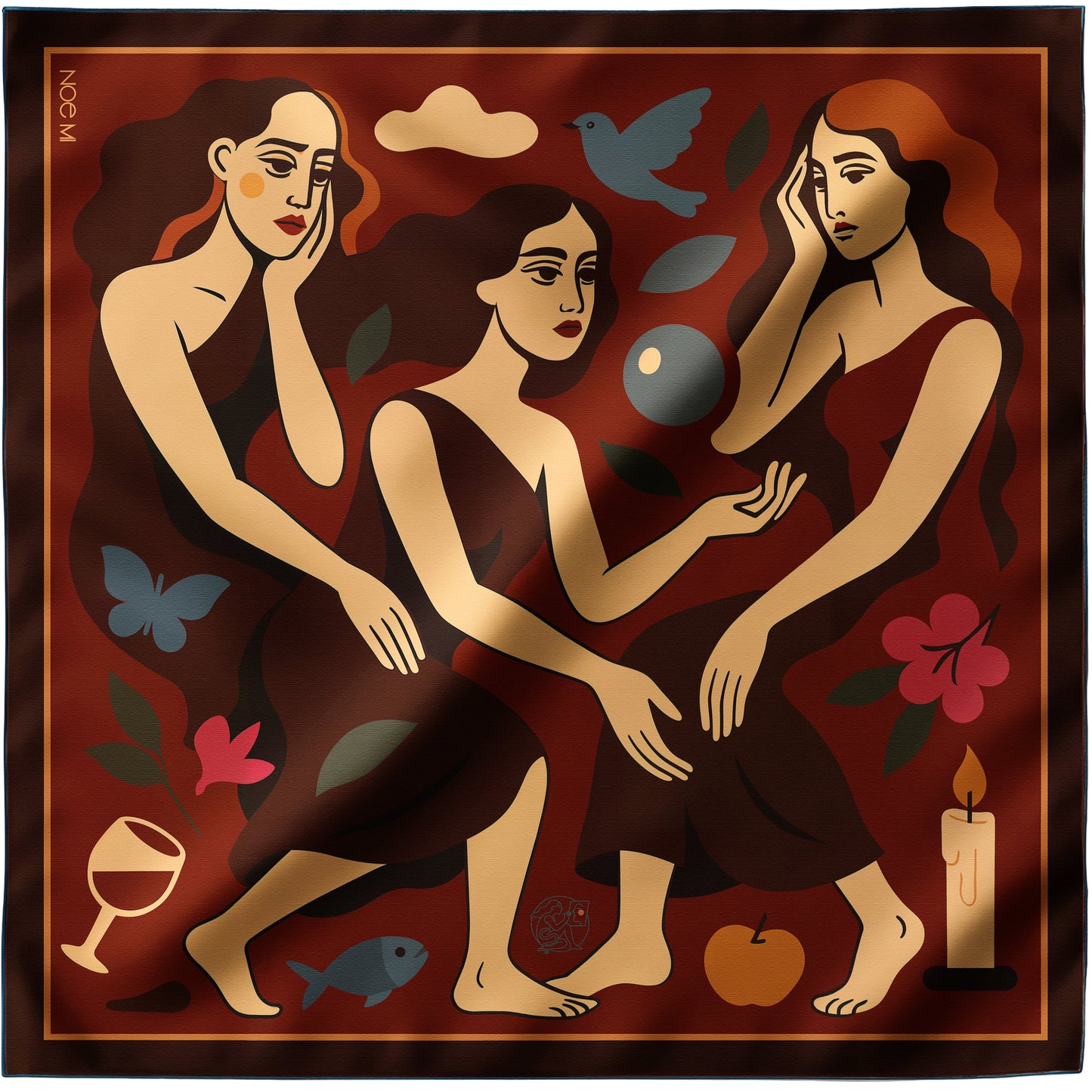 A NOE MI silk twill scarf