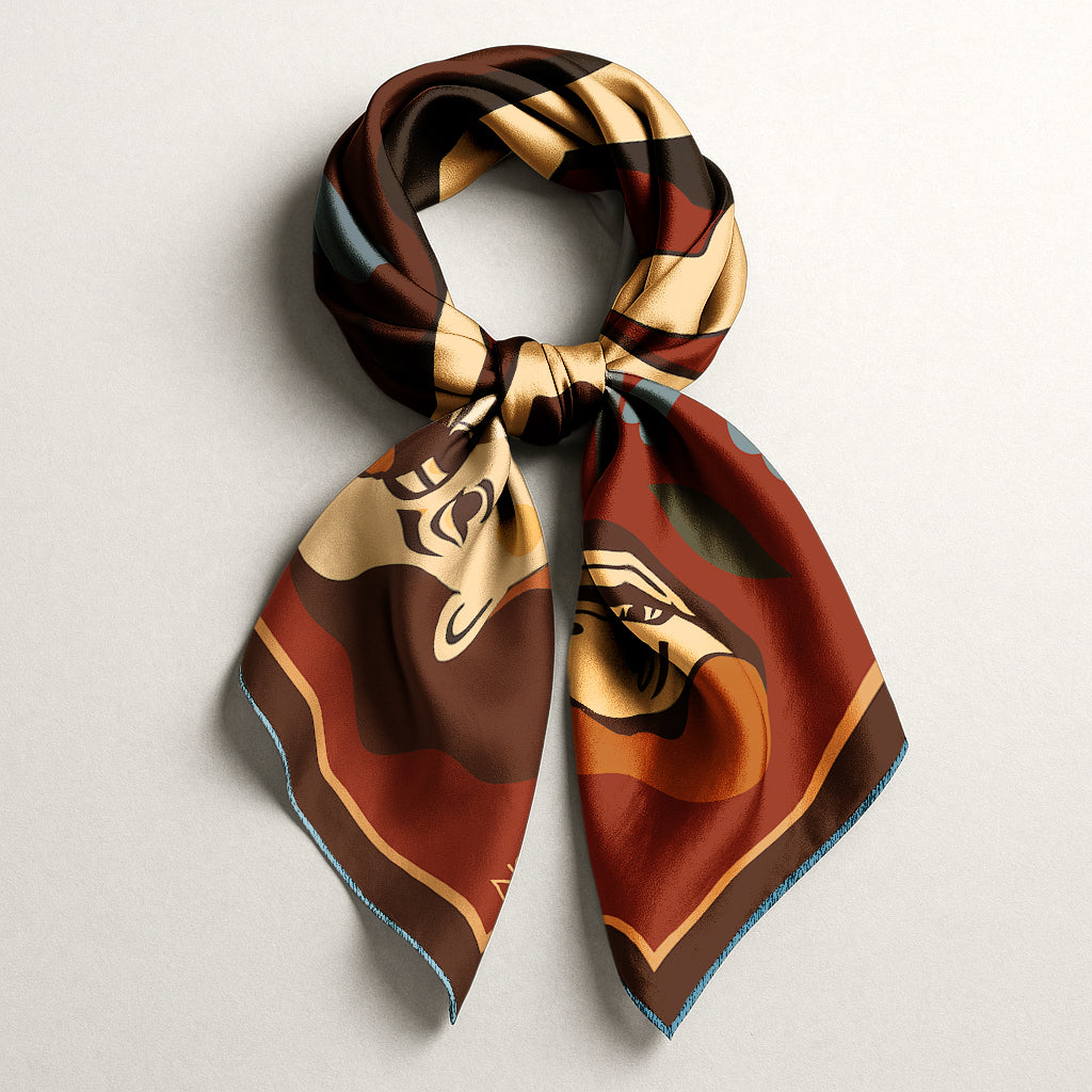 NOE MI luxury art silk twill scarf