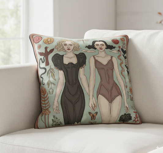 'Double Flame', Square Cushion