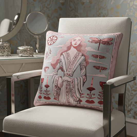 This luxurious cushion has a Soft-touch luxury velvet fabric with a smooth finish, Add softness with meaning, designed by NOE MI