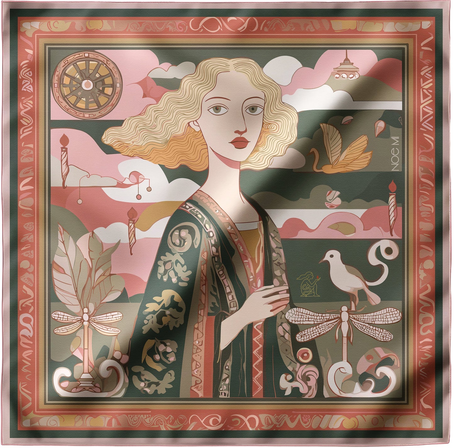 A noe mi SILK TWILL SCARF