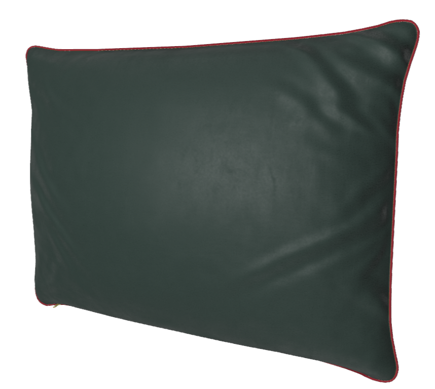 A rectangular luxury velvet pillow/cushion in light blue