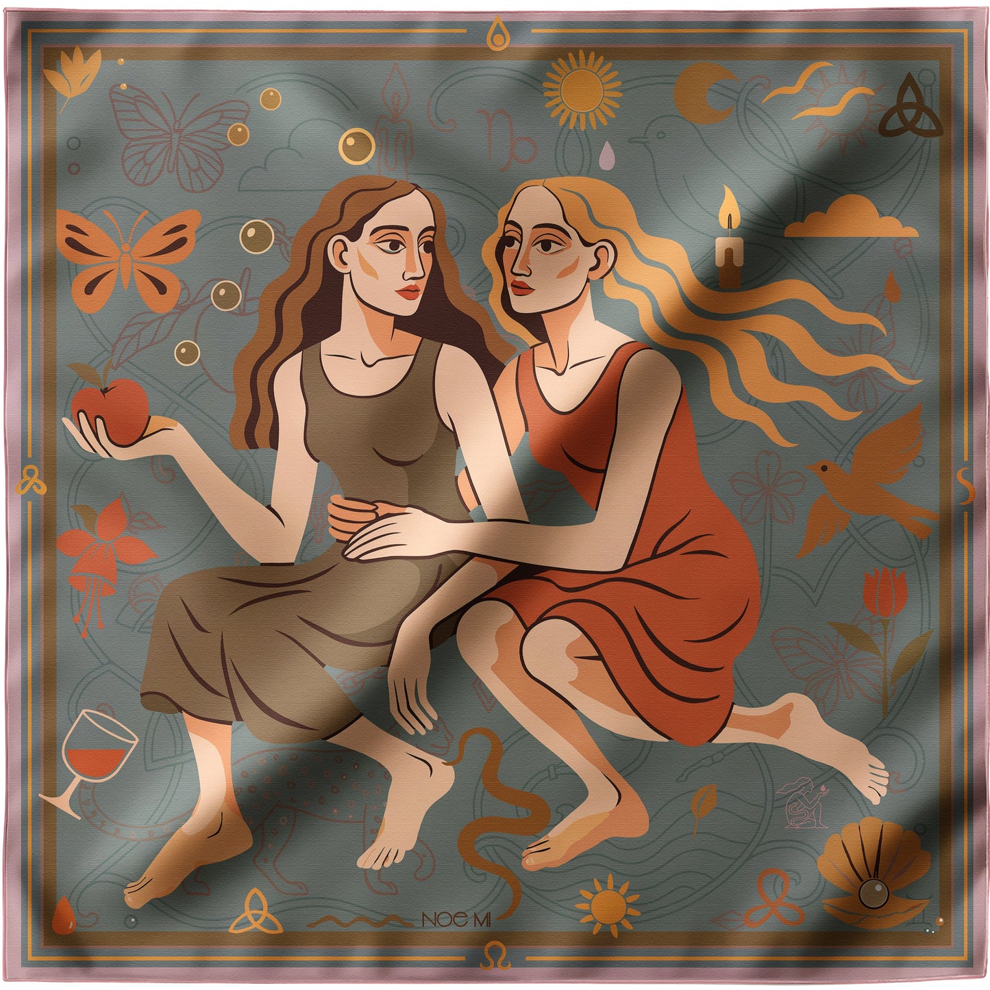 A NOE MI silk twill scarf
