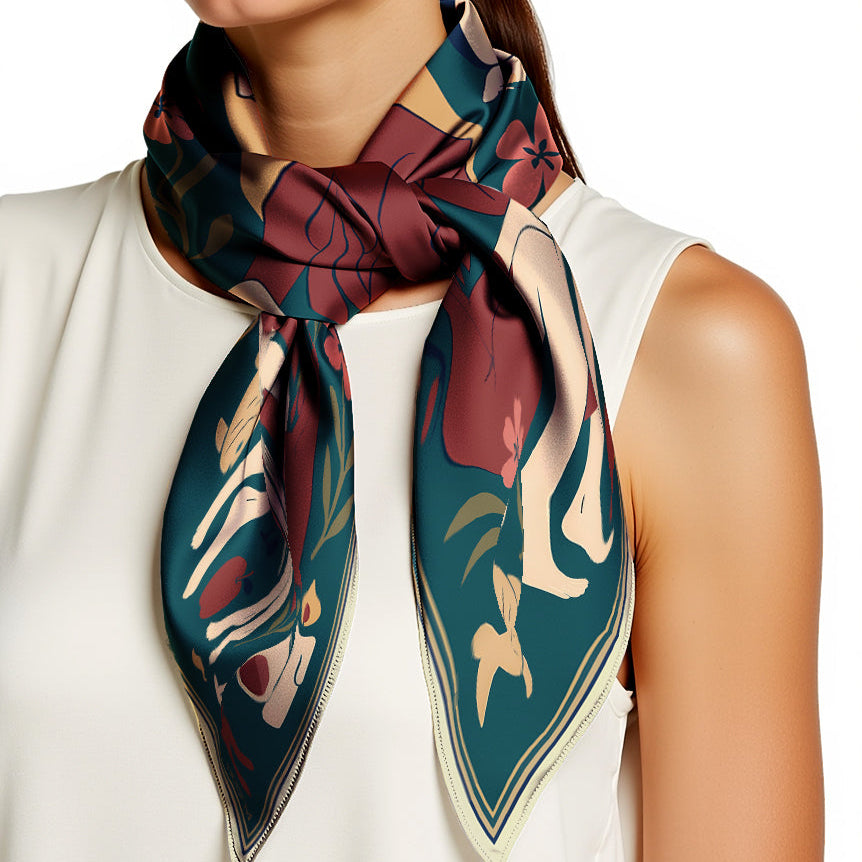 'Night Talks' Silk scarf