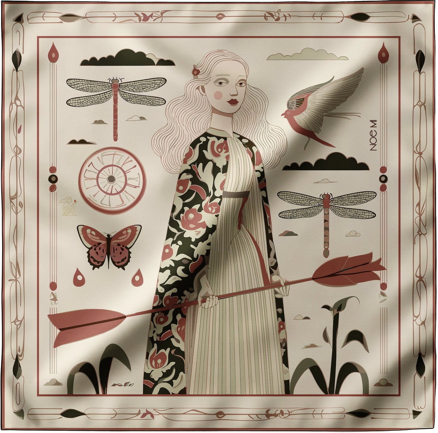 a NOE MI silk twill scarf