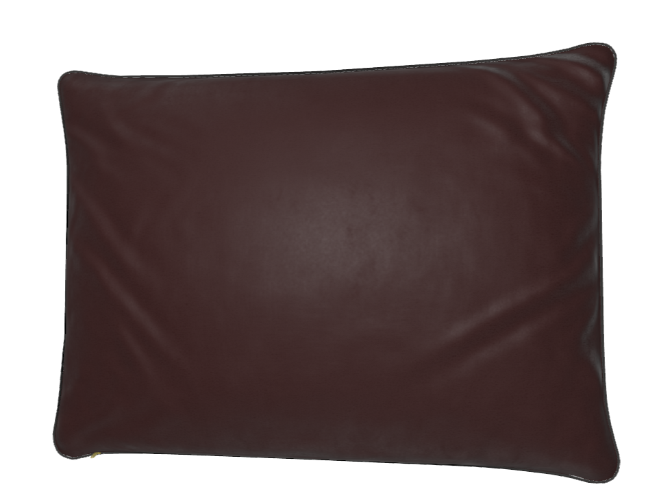 A brown rectangular luxury velvet pillow/cushion