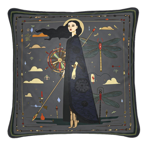 'The Navigator' Square Cushion, Midnight