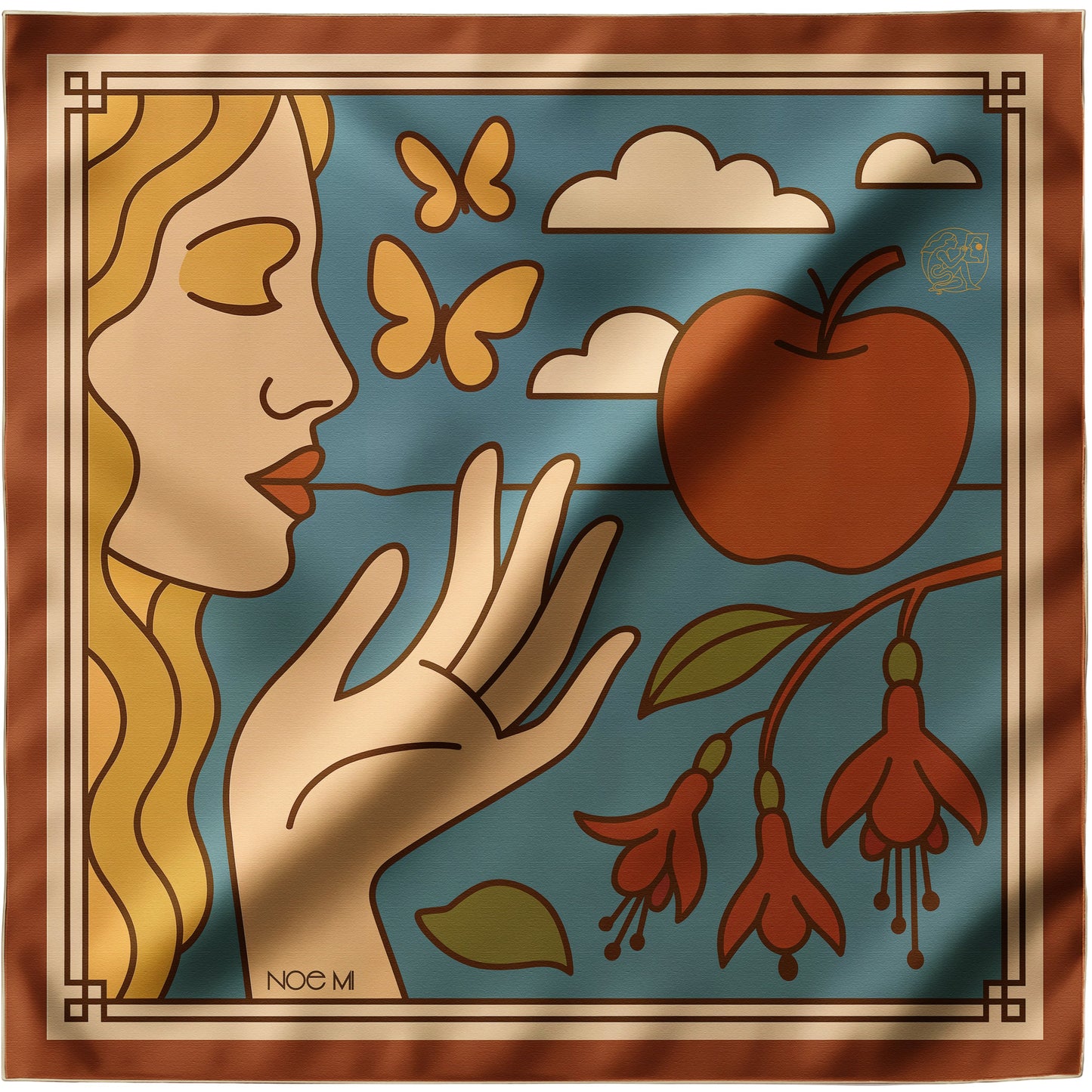 a NOE MI silk twill scarf