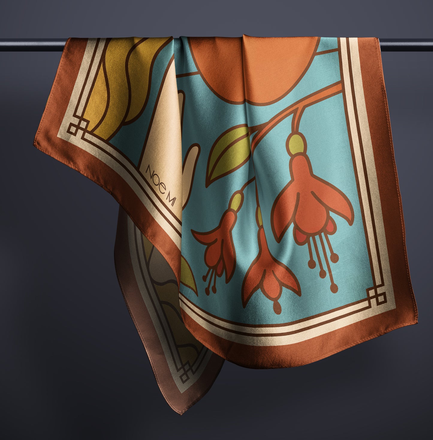 'SKYPOP' Silk scarf