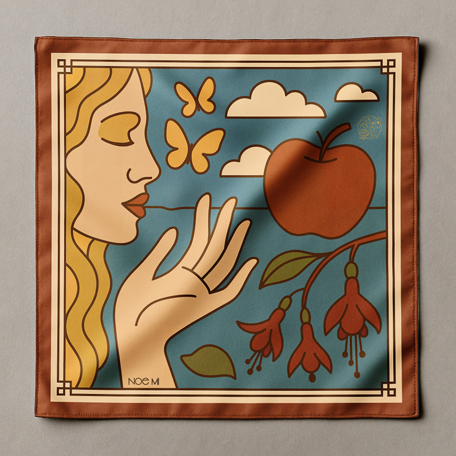 'SKYPOP' Silk scarf
