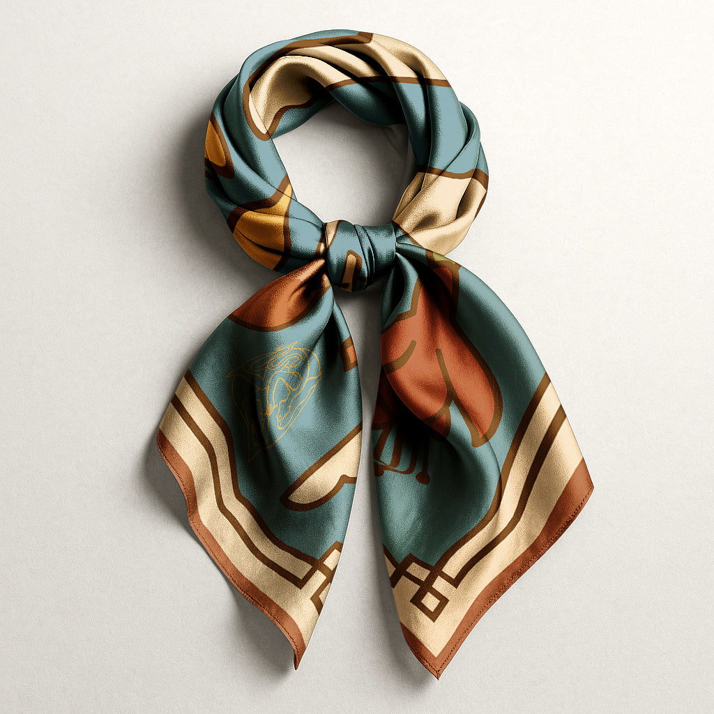 'SKYPOP' Silk scarf