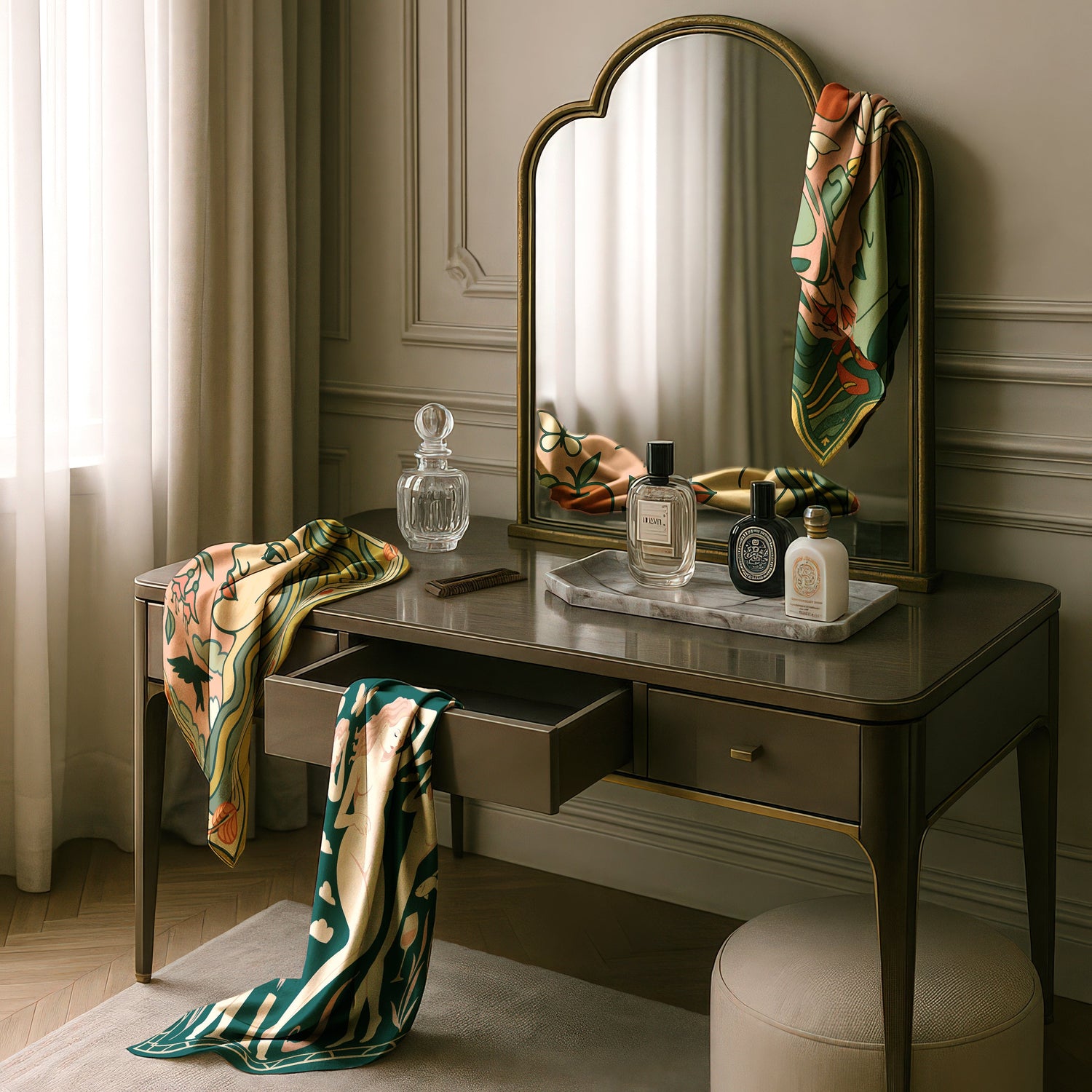 The luxury silk art Scarves collection