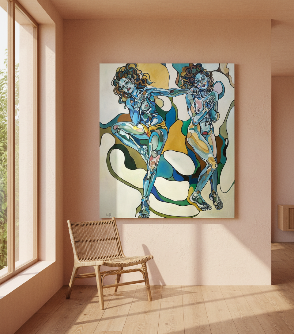 Original paintings collection by Noemi Safir featuring one of a kind contemporary figurative artworks
