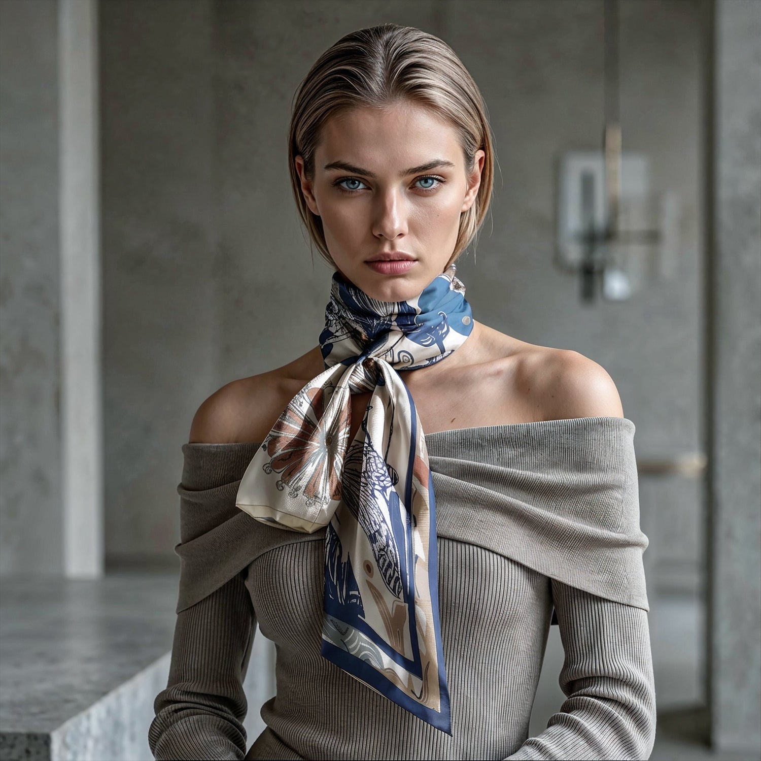 Silk Scarves by NOE MI – Wearable Art n of silk scarves, designed by artist Noemi Safir.printed on luxurious 100% silk twill and crafted as a bold fashion statement.