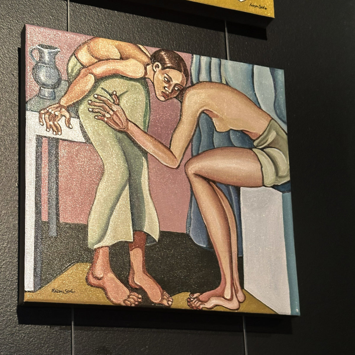 Figurative artwork by Noemi Safir from My Body Remembers You examining the space we give to others and keep for ourselves.