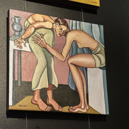 Figurative artwork by Noemi Safir from My Body Remembers You examining the space we give to others and keep for ourselves.