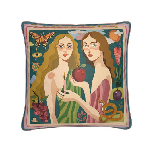 'Two of a Kind' Square Cushion