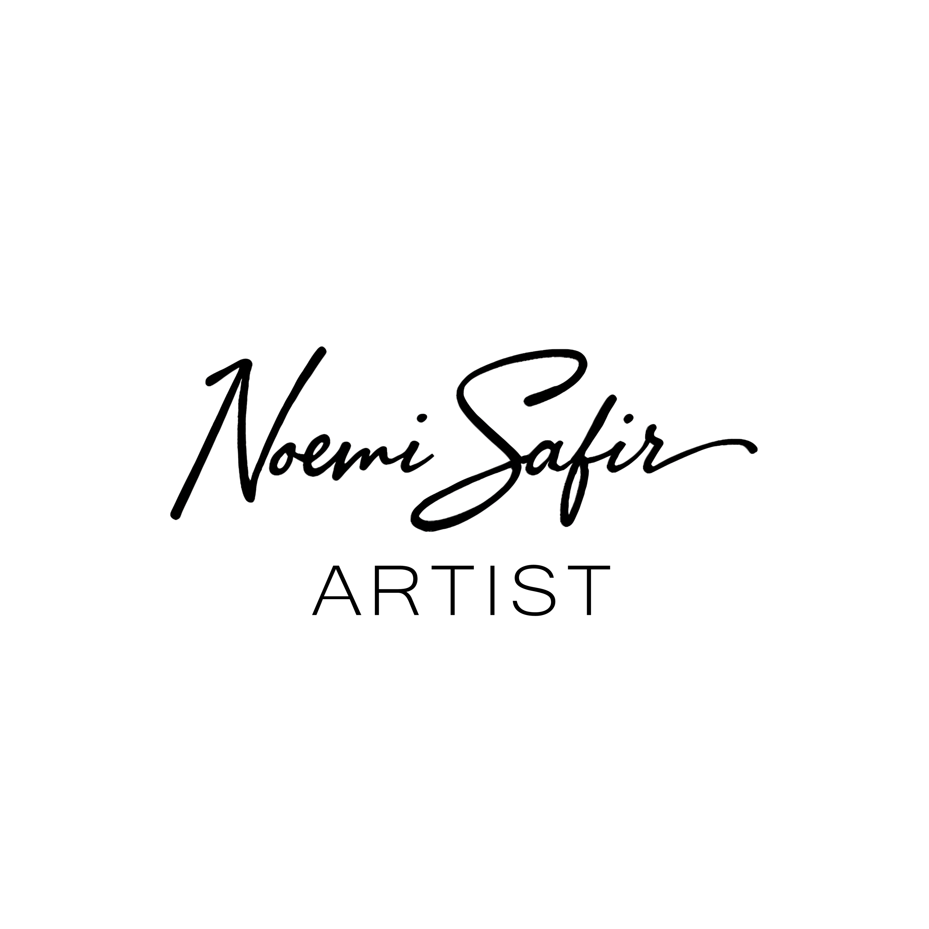 Logo Black 'Noemi Safir ARTIST' on a white background