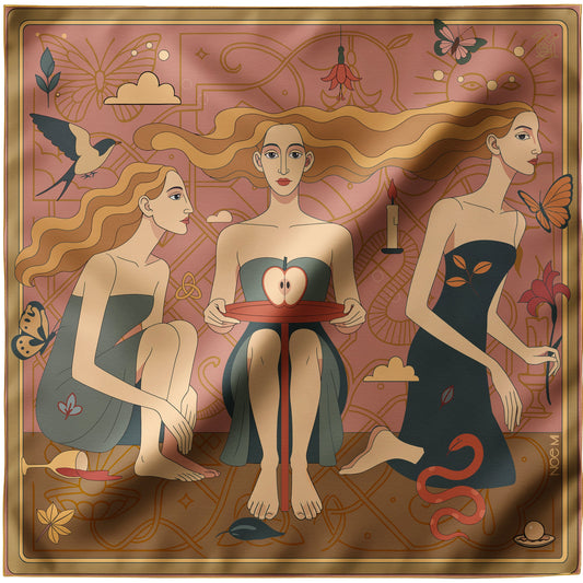 a NOE MI silk twill scarf