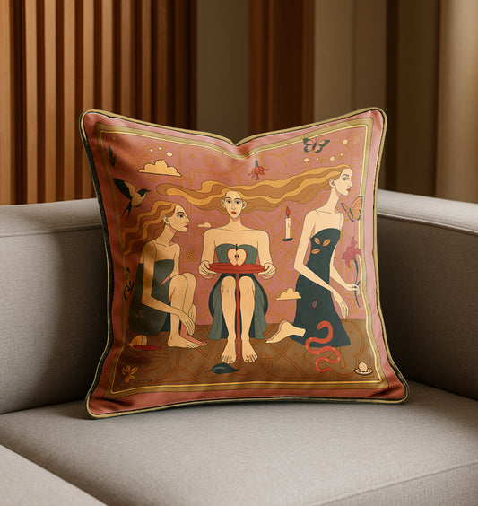 'Apple Afair' Square Cushion