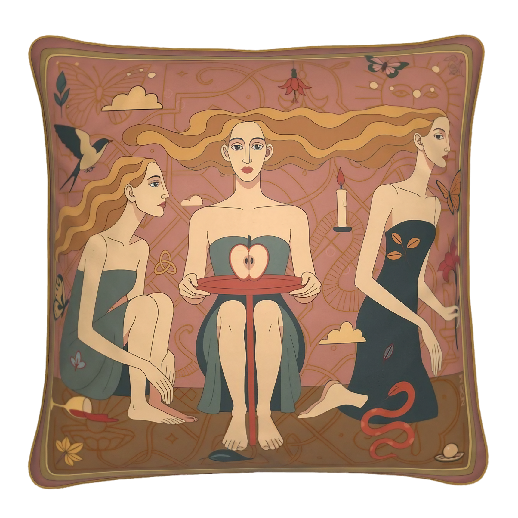 Perfect for those who value visual storytelling in décor, this NOE MI cushion is a piece of wearable art for your home 