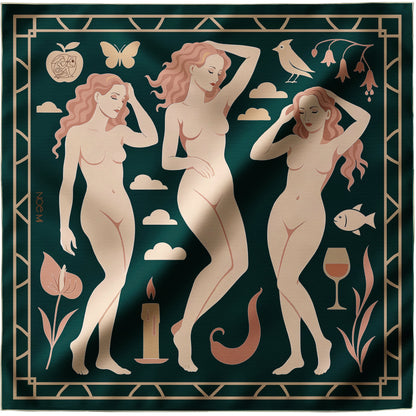 a NOE MI silk twill scarf