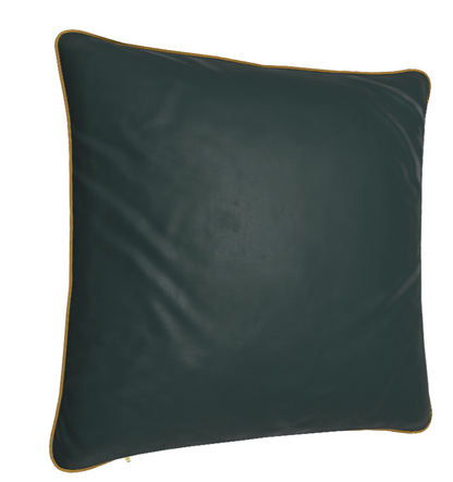 A square-shaped luxury velvet pillow/cushion in blue and pink