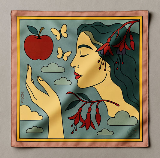 'Cloud Kiss' Silk scarf