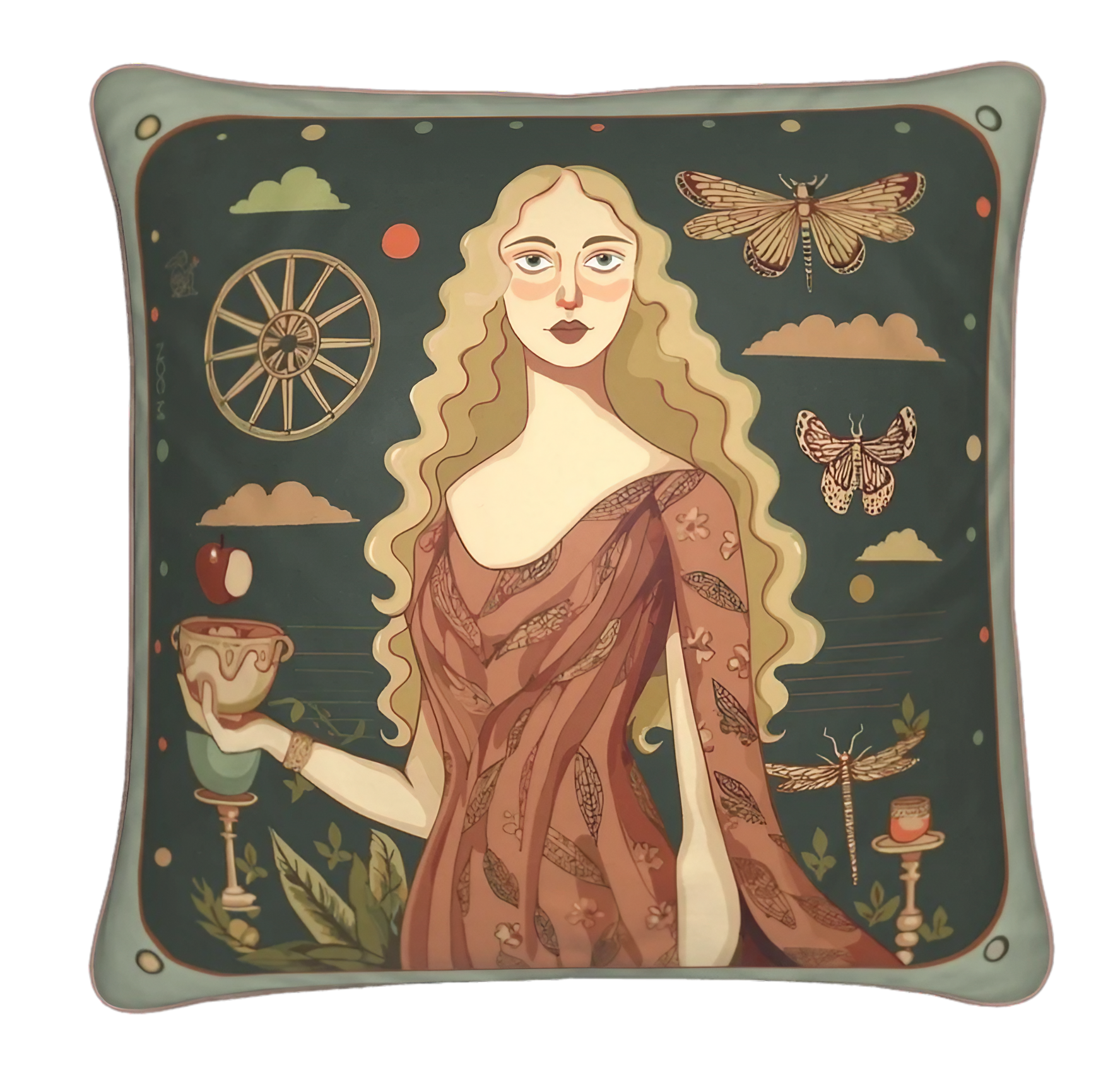 The NOE MI cushion invites you to rest with a sense of beauty, nostalgia, and modern femininity