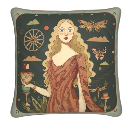 The NOE MI cushion invites you to rest with a sense of beauty, nostalgia, and modern femininity