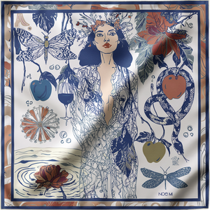 'Dark Temptation', Silk scarf, Coastal