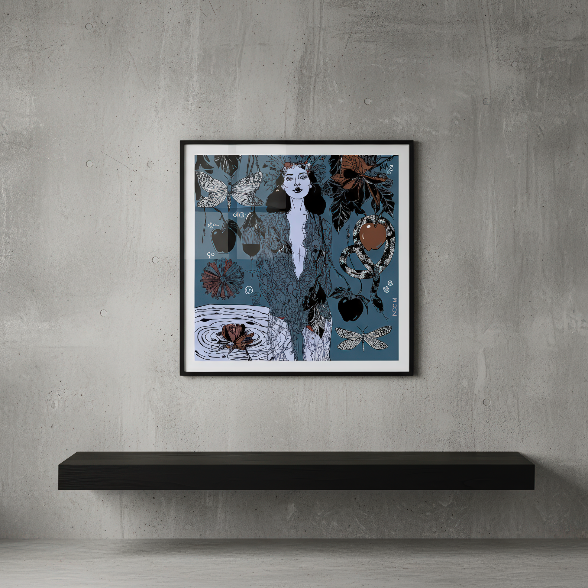 Feminine surreal art in Dark Temptation, a museum-grade limited edition print that transforms interiors into emotional sanctuaries.