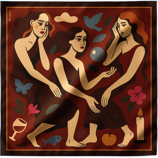  A NOE MI silk twill scarf