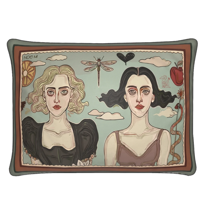 'Flame Reflections', Rectangular Cushion