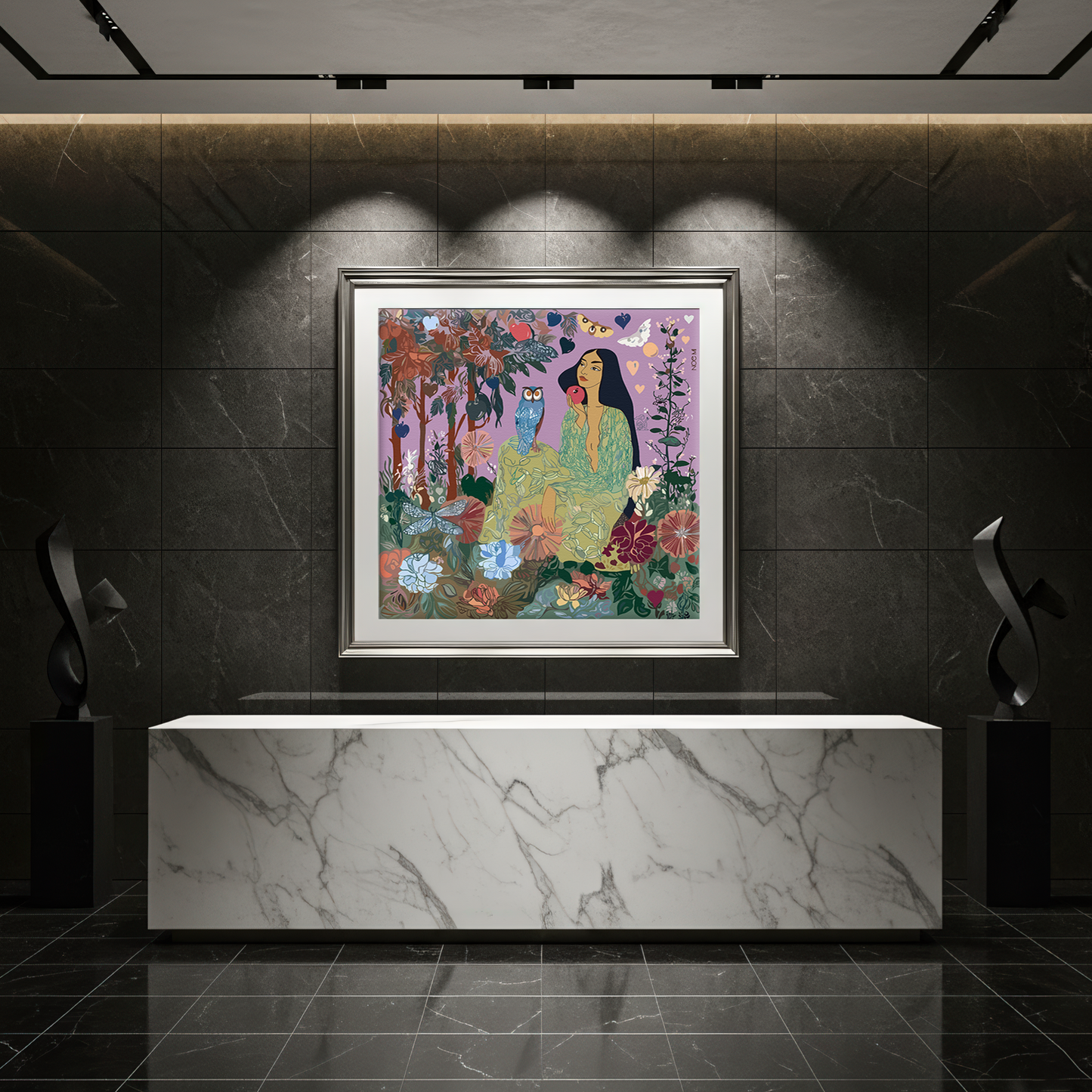 NOE MI museum-quality art print with soft textured paper, ideal for collectors of surreal, feminine, and intellectually symbolic artwork.