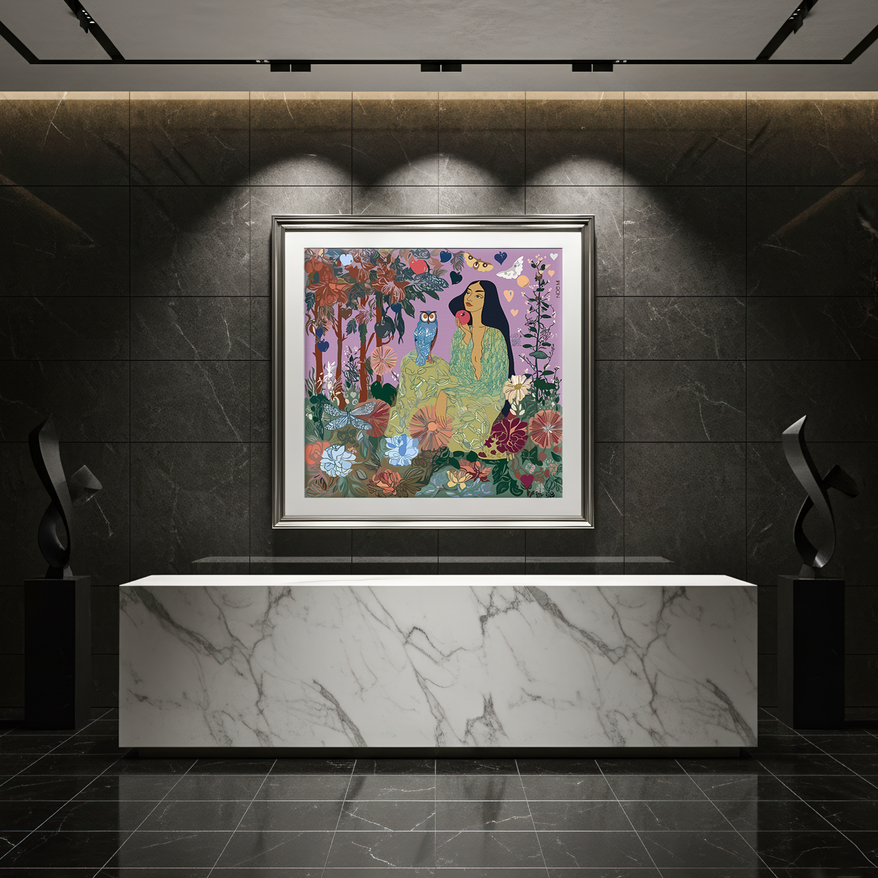 NOE MI museum-quality art print with soft textured paper, ideal for collectors of surreal, feminine, and intellectually symbolic artwork.