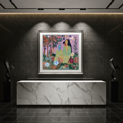 NOE MI museum-quality art print with soft textured paper, ideal for collectors of surreal, feminine, and intellectually symbolic artwork.