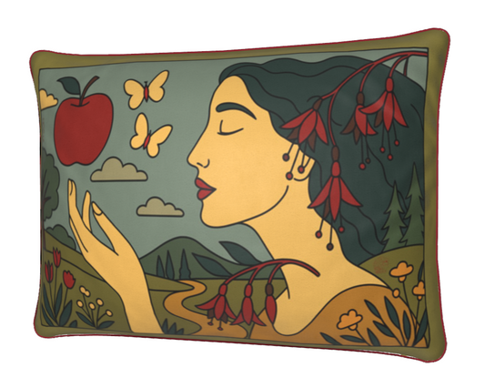 'Golden Bloom' Rectangular Cushion