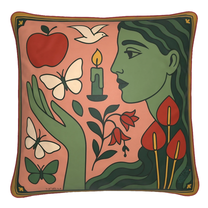 Designed for those who love daring interiors, this cushion by NOE MI makes a bold visual statement with elegance.