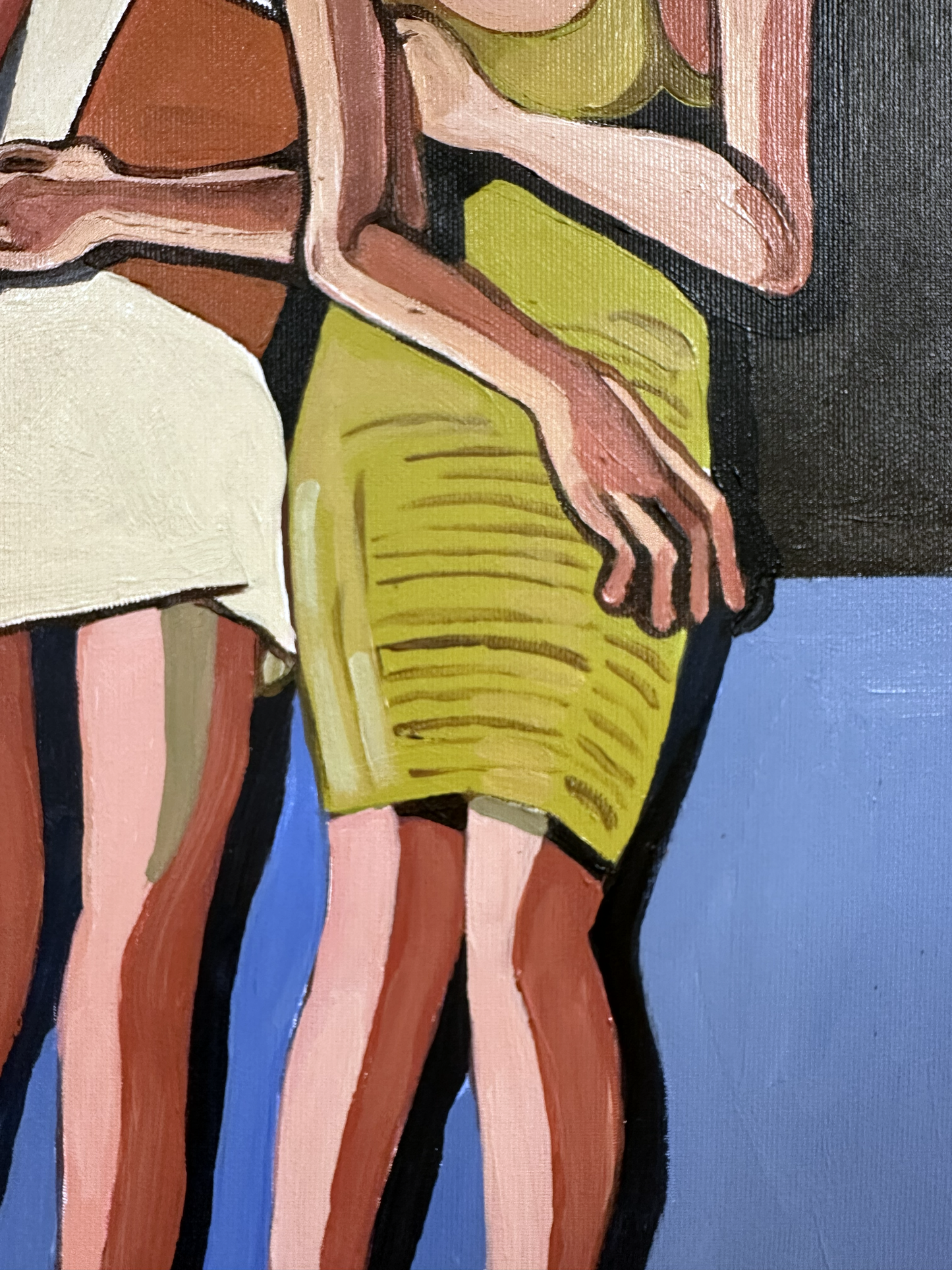 Noemi Safir women painting Soft Addiction, exploring feminine intimacy, relational tension, emotional entanglement, and the subtle danger of closeness that feels good.