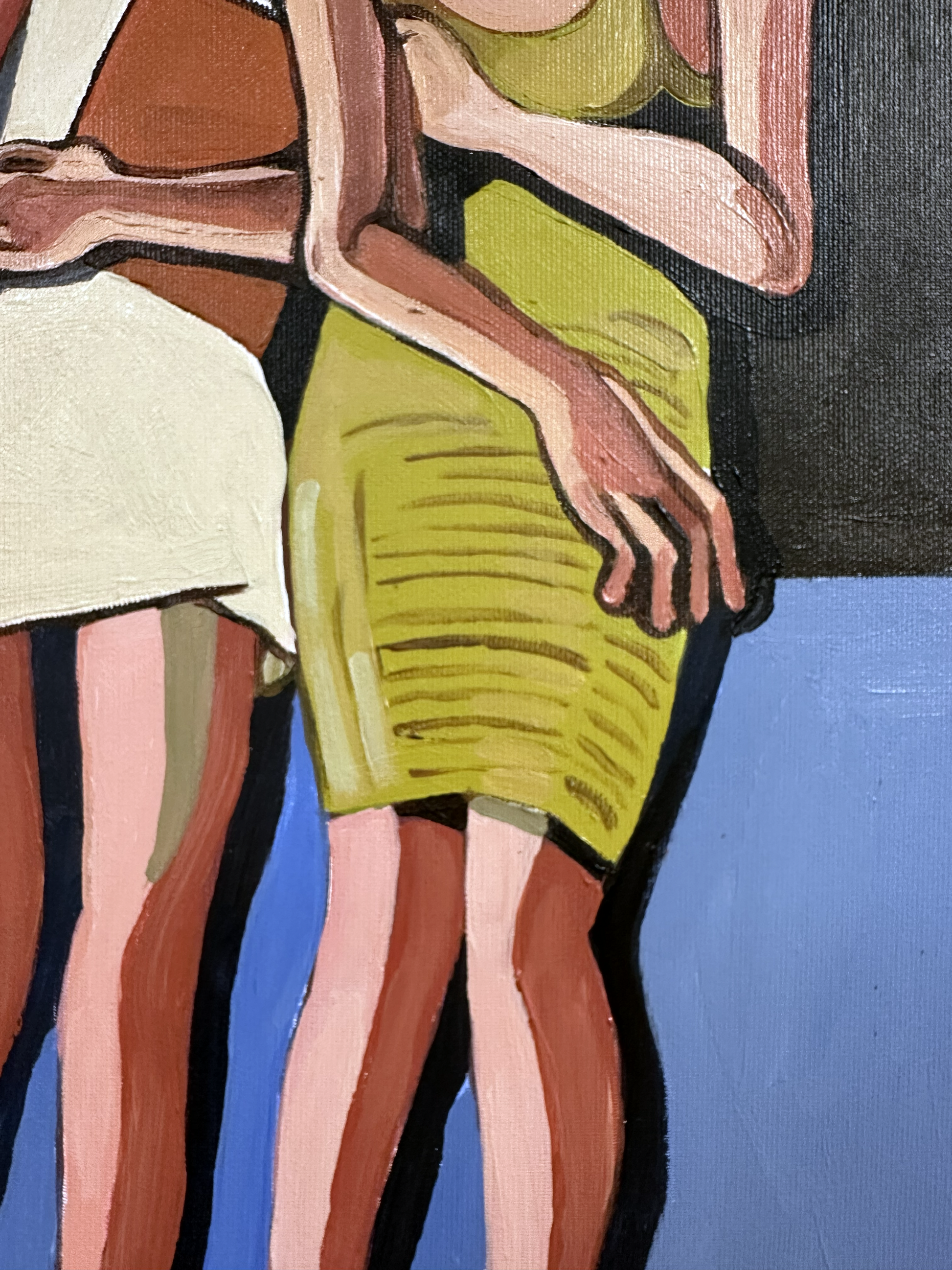 Noemi Safir women painting Soft Addiction, exploring feminine intimacy, relational tension, emotional entanglement, and the subtle danger of closeness that feels good.