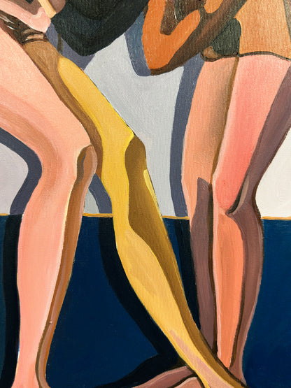 Highly collectible original painting Love Overload by Noemi Safir, exploring women, intimacy, emotional intensity, dependency, and contemporary figurative art with personal resonance.
