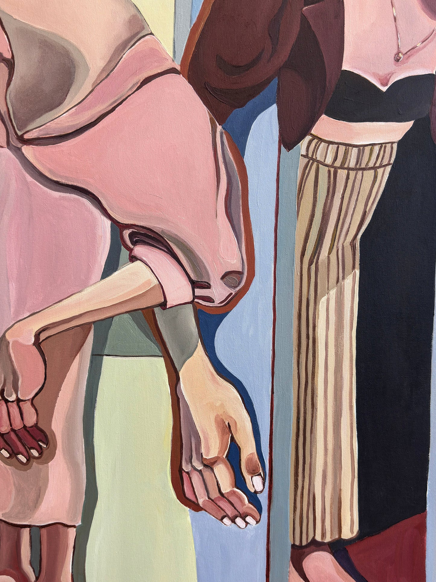 Between Rooms by Noemi Safir, a highly collectible original artwork for collectors who seek contemporary figurative art, women in art, emotional truth and beauty with meaning.