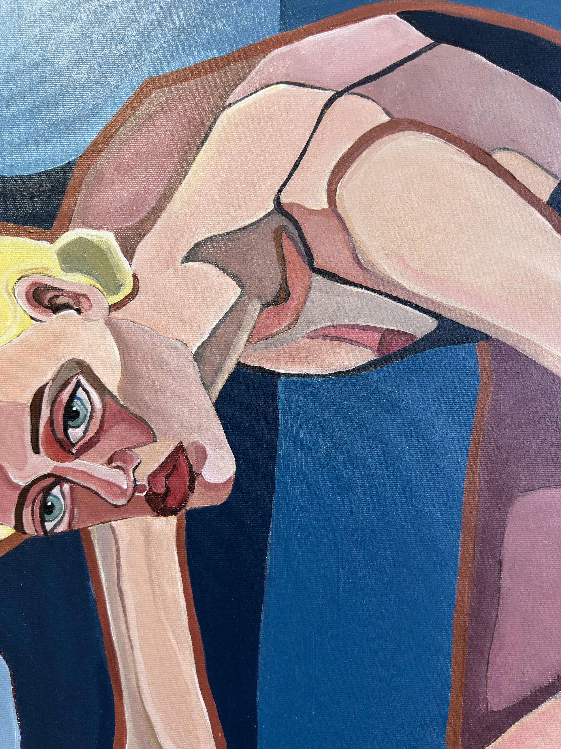 Noemi Safir women painting After Everyone Left, exploring the quiet exhaustion of holding everything together after everyone else has gone.