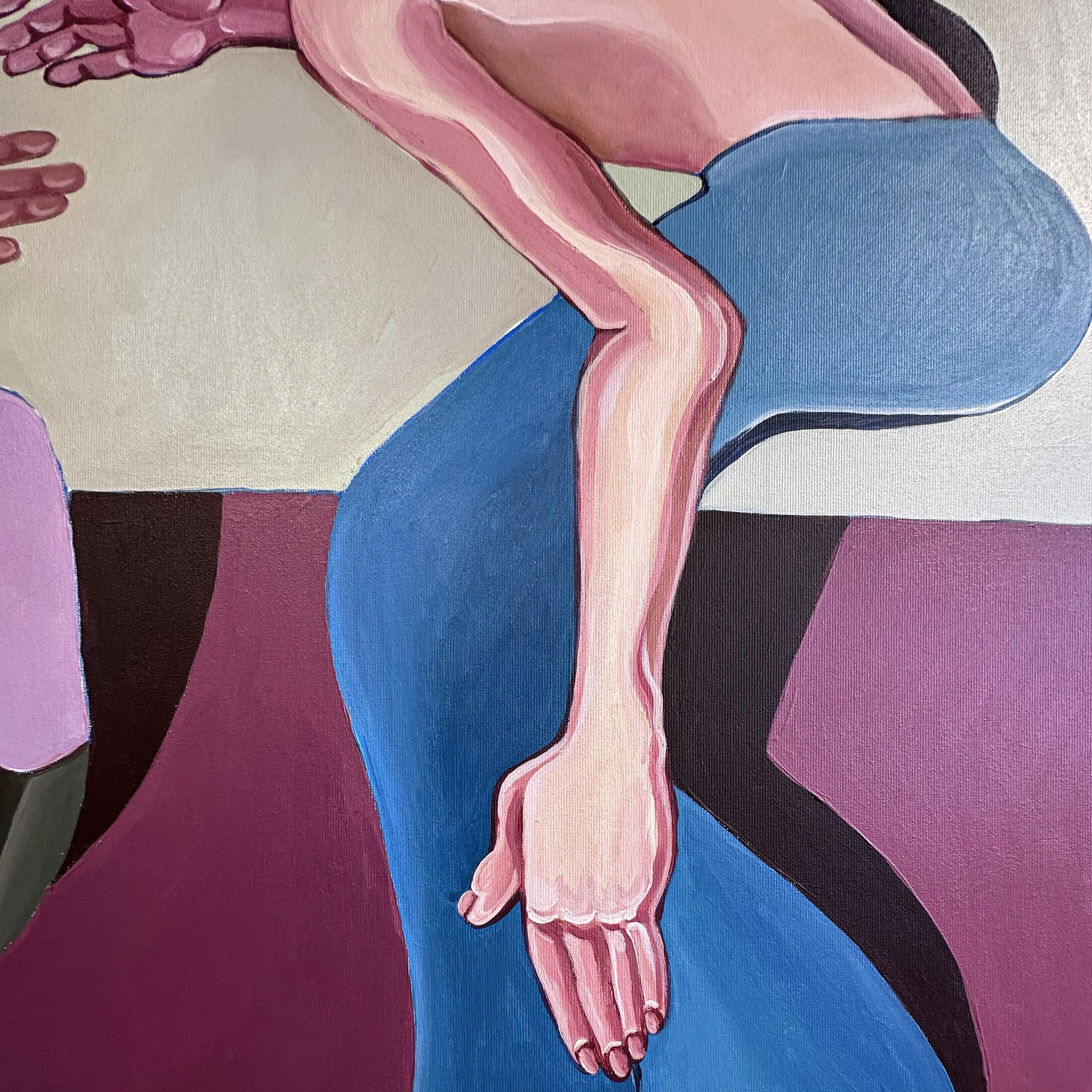 Contemporary figurative art by Israeli artist Noemi Safir titled A Silent Confession, created for collectors drawn to women in art, symbolic storytelling and beauty with meaning.