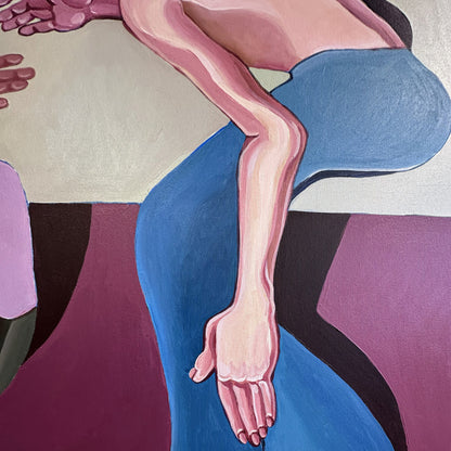 Contemporary figurative art by Israeli artist Noemi Safir titled A Silent Confession, created for collectors drawn to women in art, symbolic storytelling and beauty with meaning.