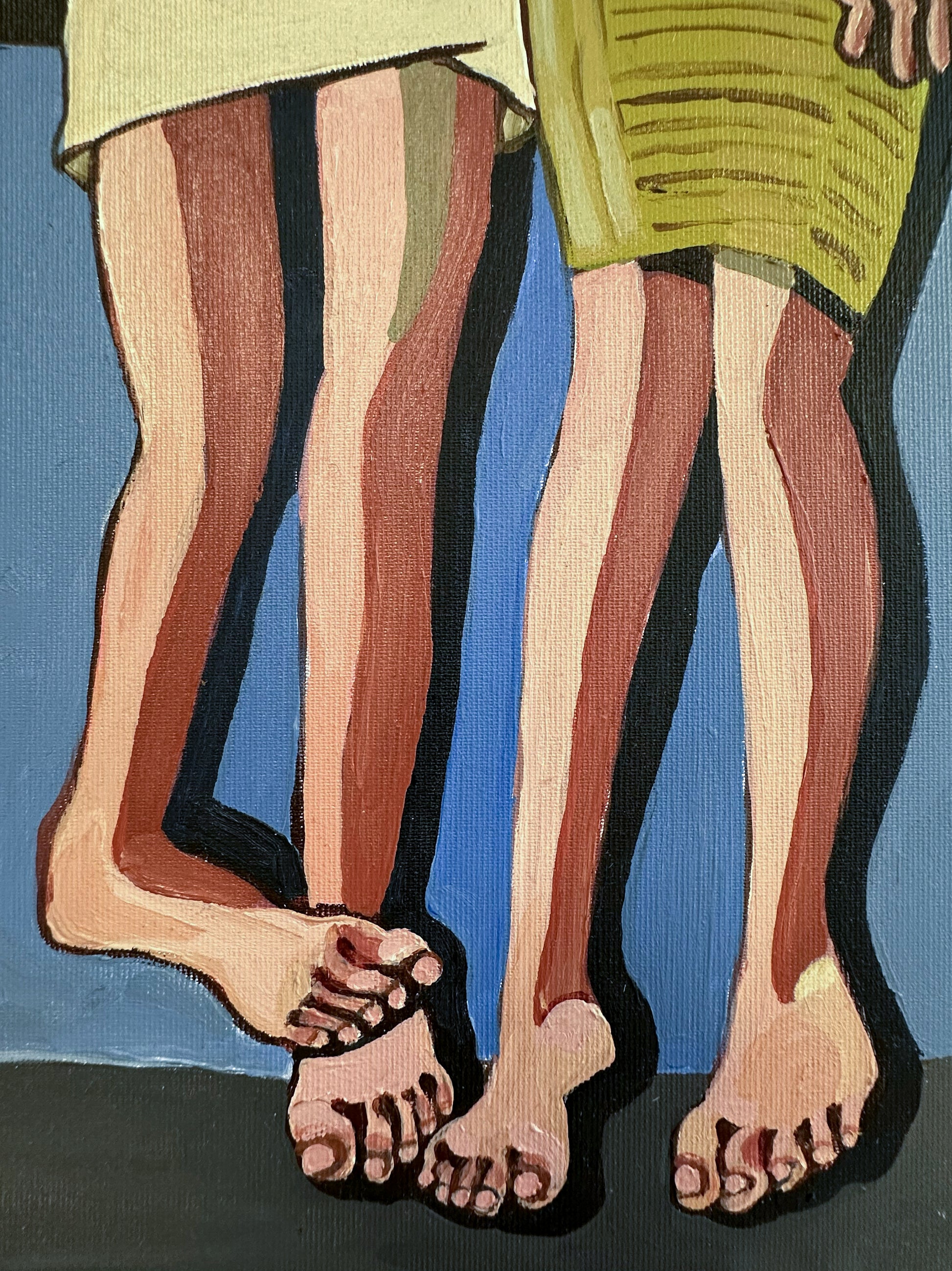 Highly collectible original painting Soft Addiction by Noemi Safir, exploring women, intimacy, softness, dependency, and contemporary figurative art with personal resonance.